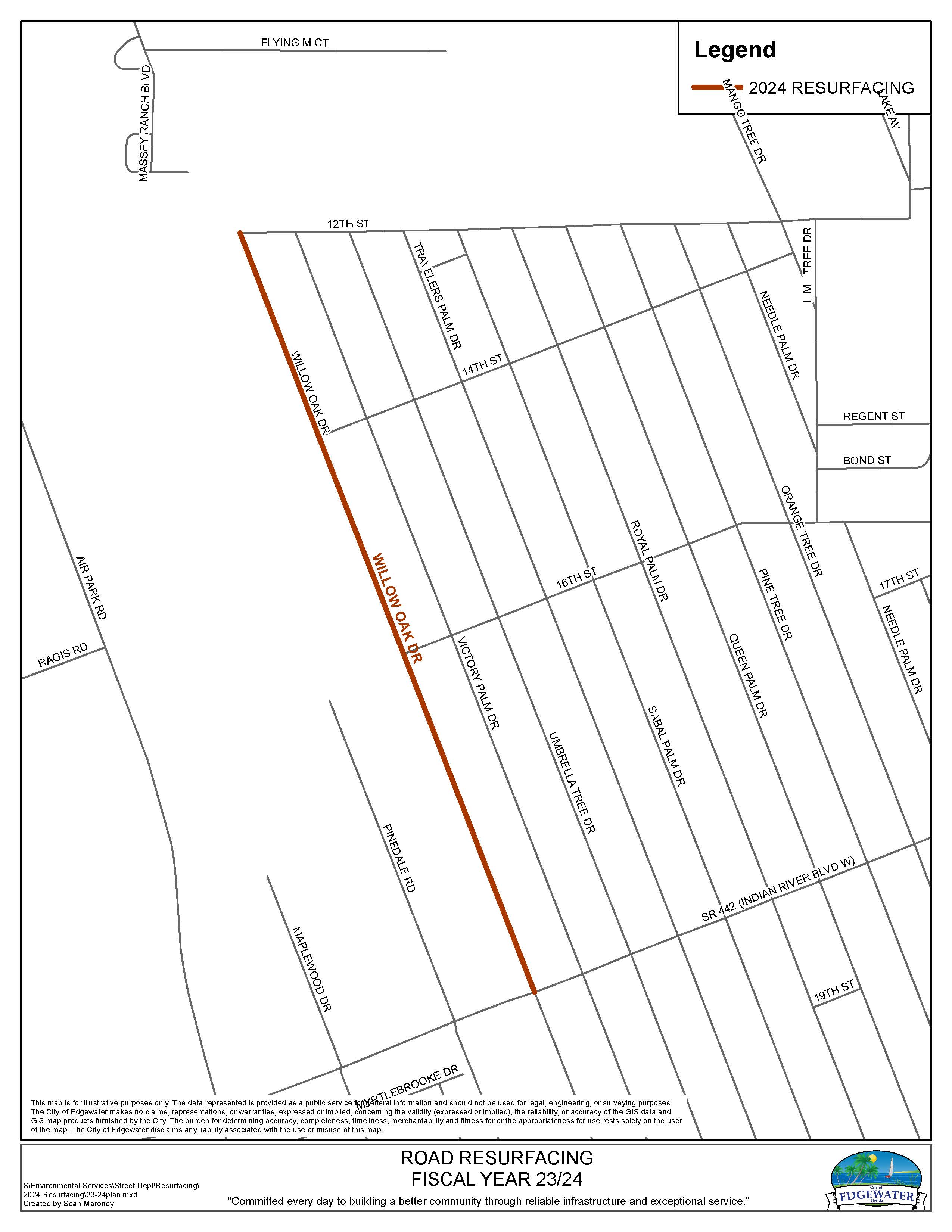 Road Resurfacing-Willow Oak Drive from 12th Street to SR 442