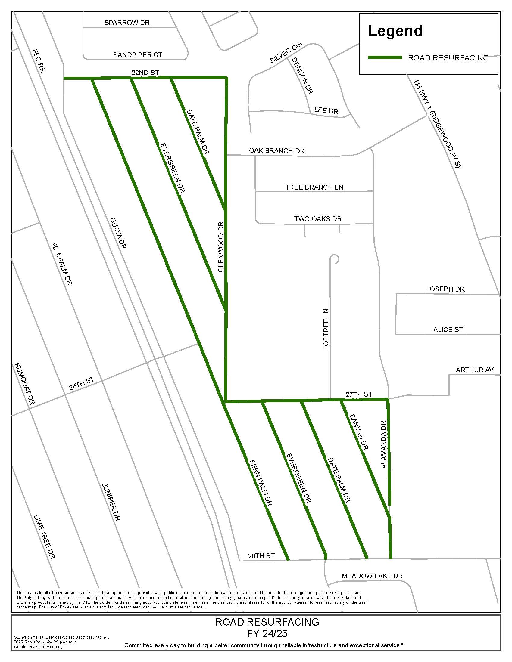 Road Resurfacing Map
