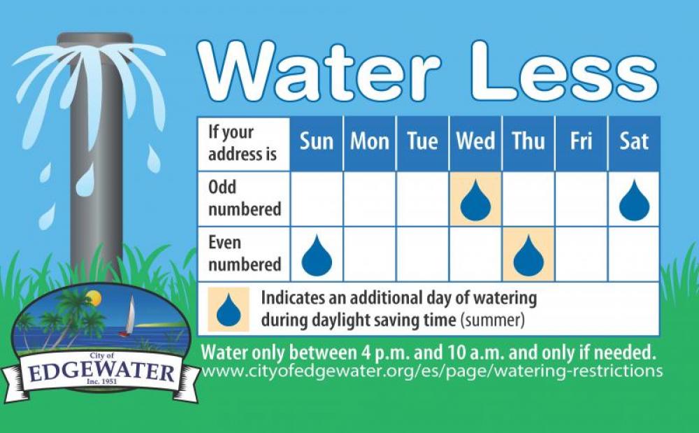 Watering RestrictionsDaylight Savings Time City of Edgewater Florida