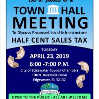 Town Hall Meeting Invitation Flyer Half Cent Sales Tax