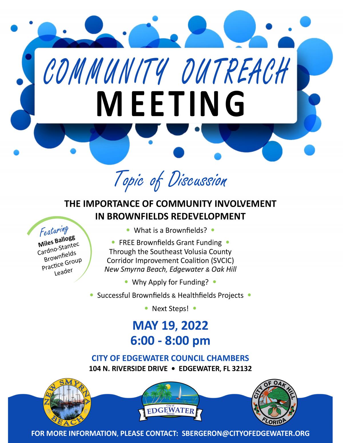 Community Outreach Meeting Flyer
