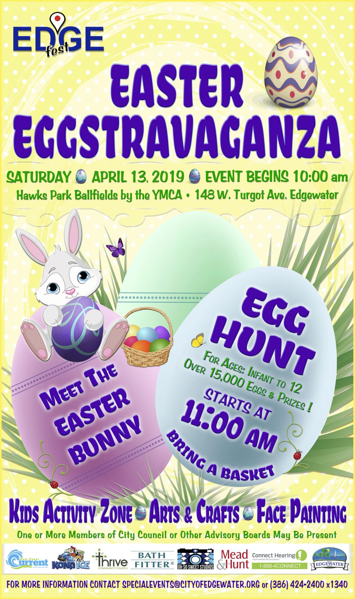 Easter Eggstravaganza 4-13-2019 April EdgeFest Flyer