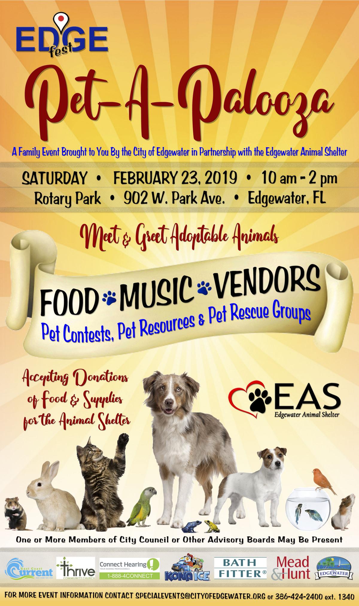 EdgeFest Pet-a-Palooza Flyer