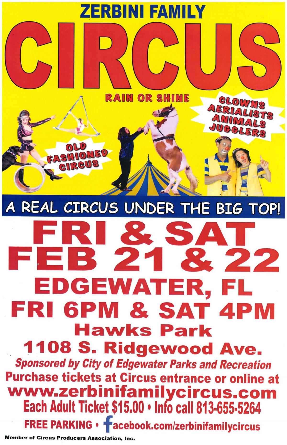 Zerbini Circus February 21 & 22, 2020