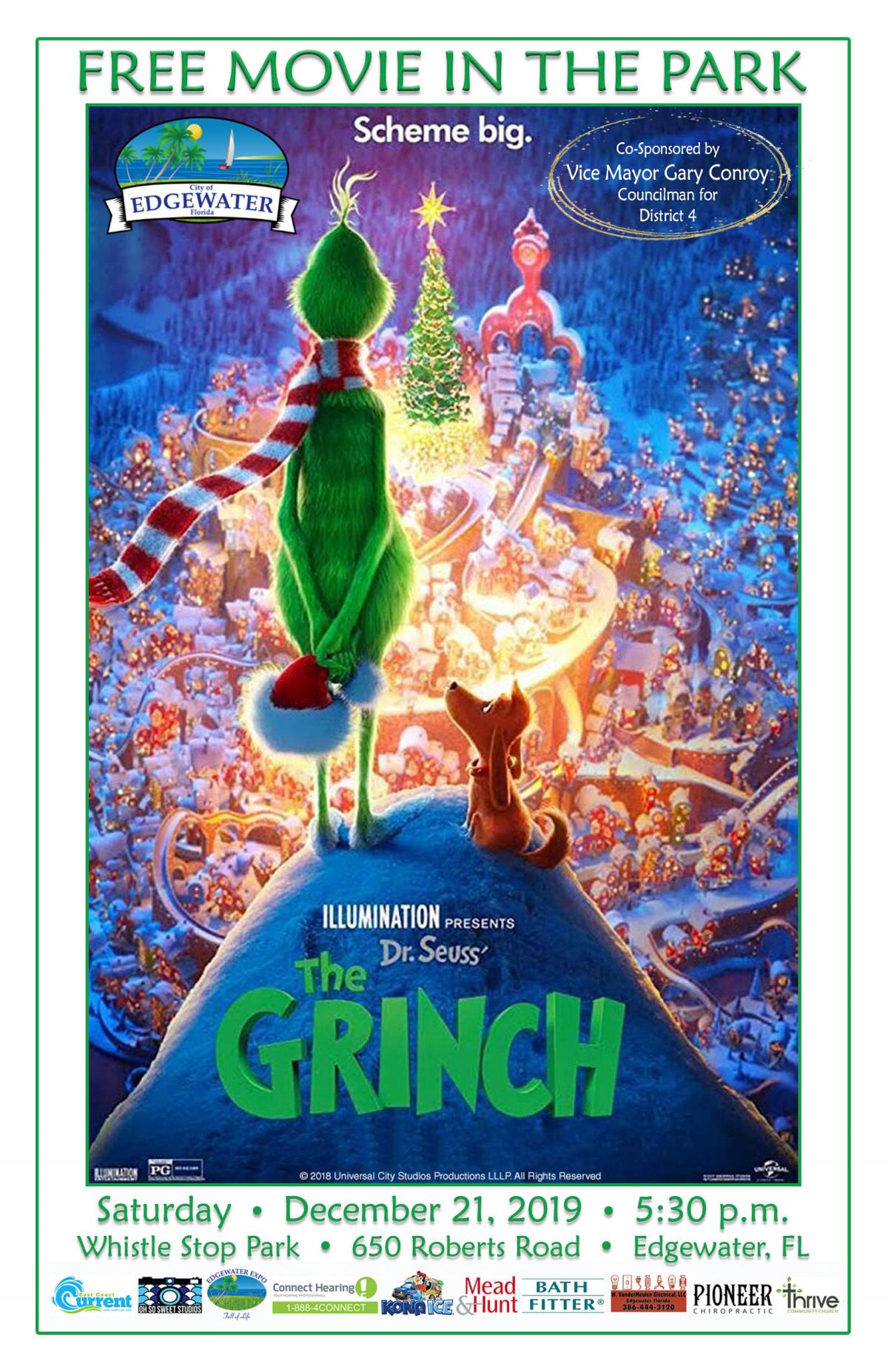 Poster for a Movie in the Park 12/21/2019