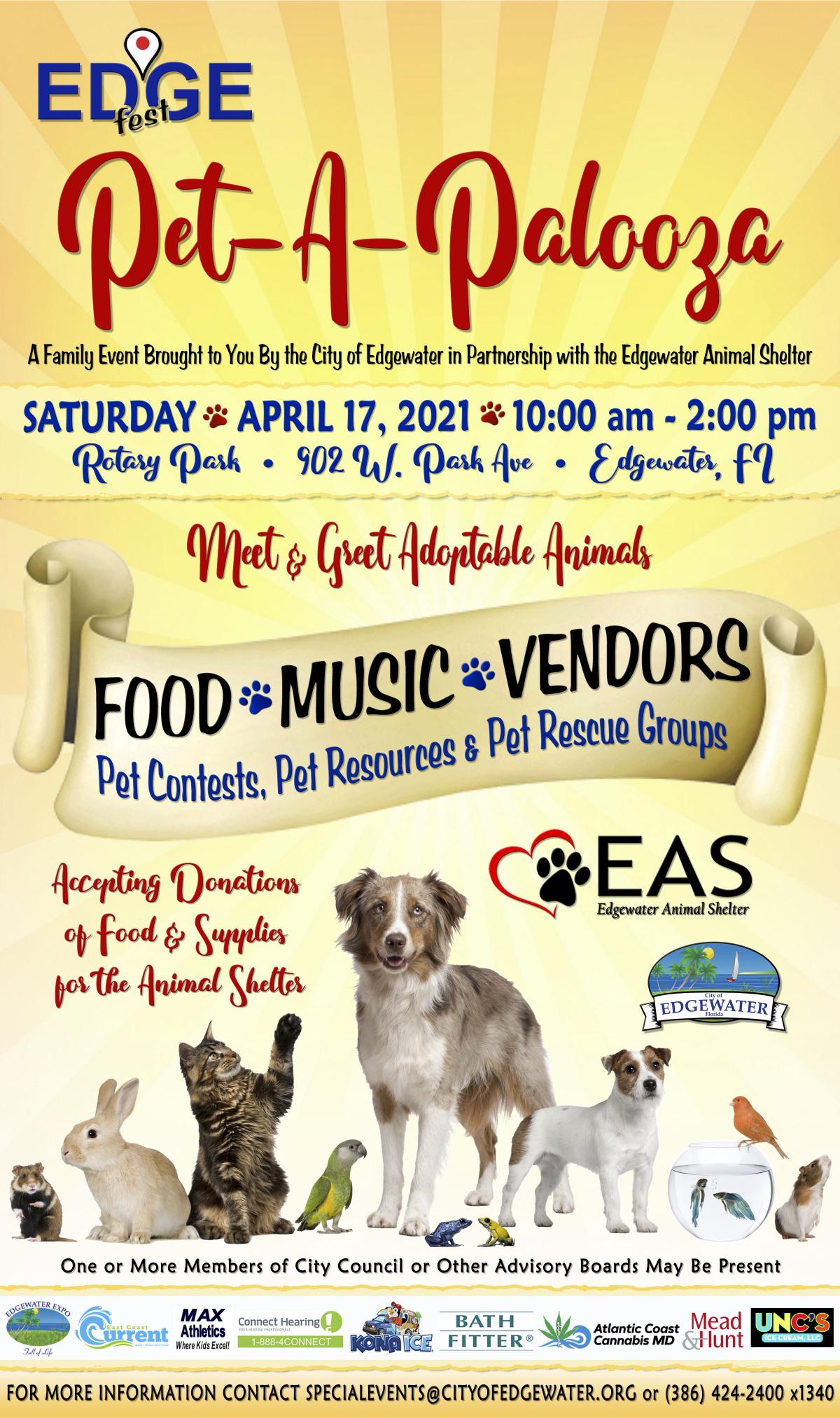 EDGEfest Pet-a-Palooza event flyer