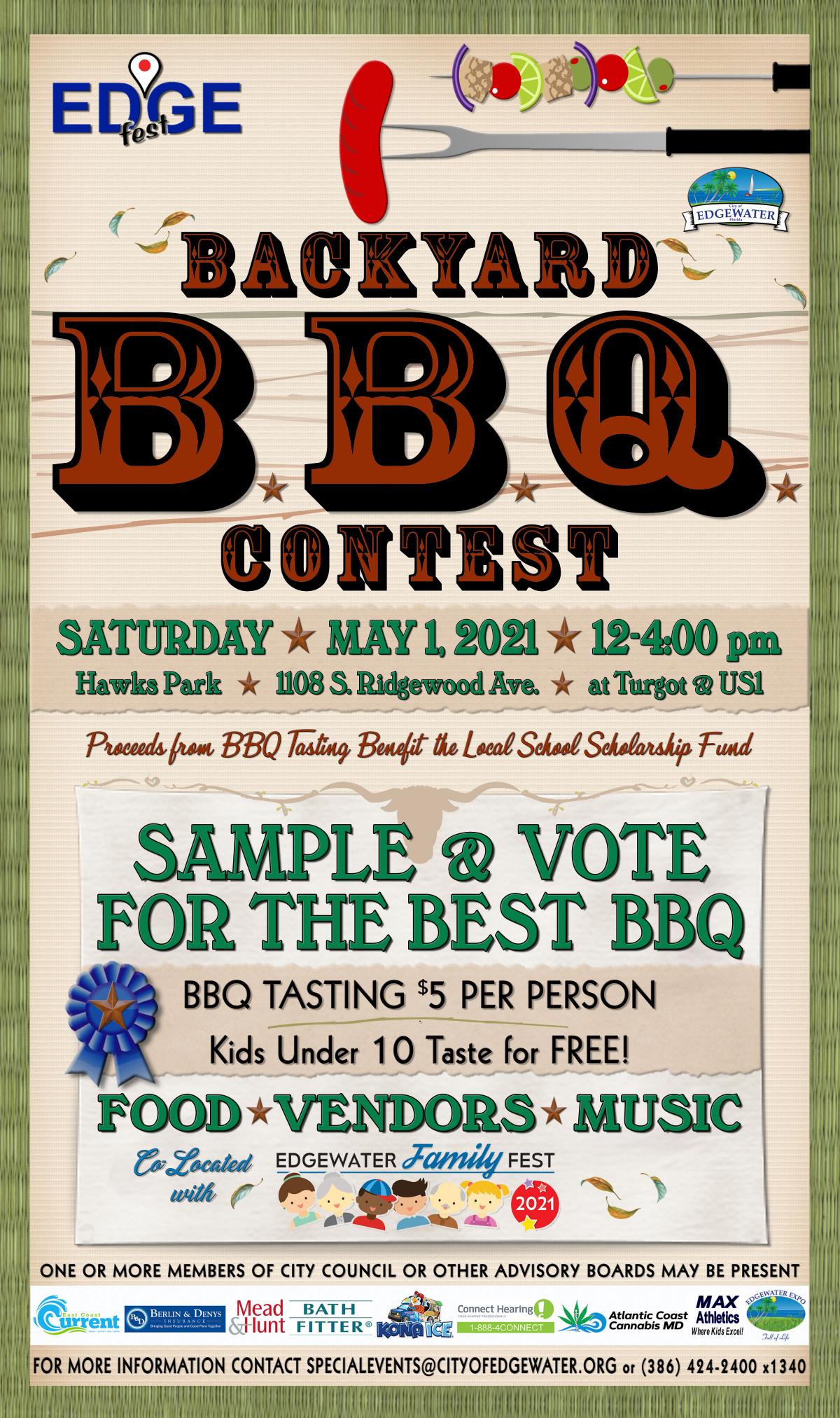 EDGEfest Backyard BBQ Contest May 1, 2021