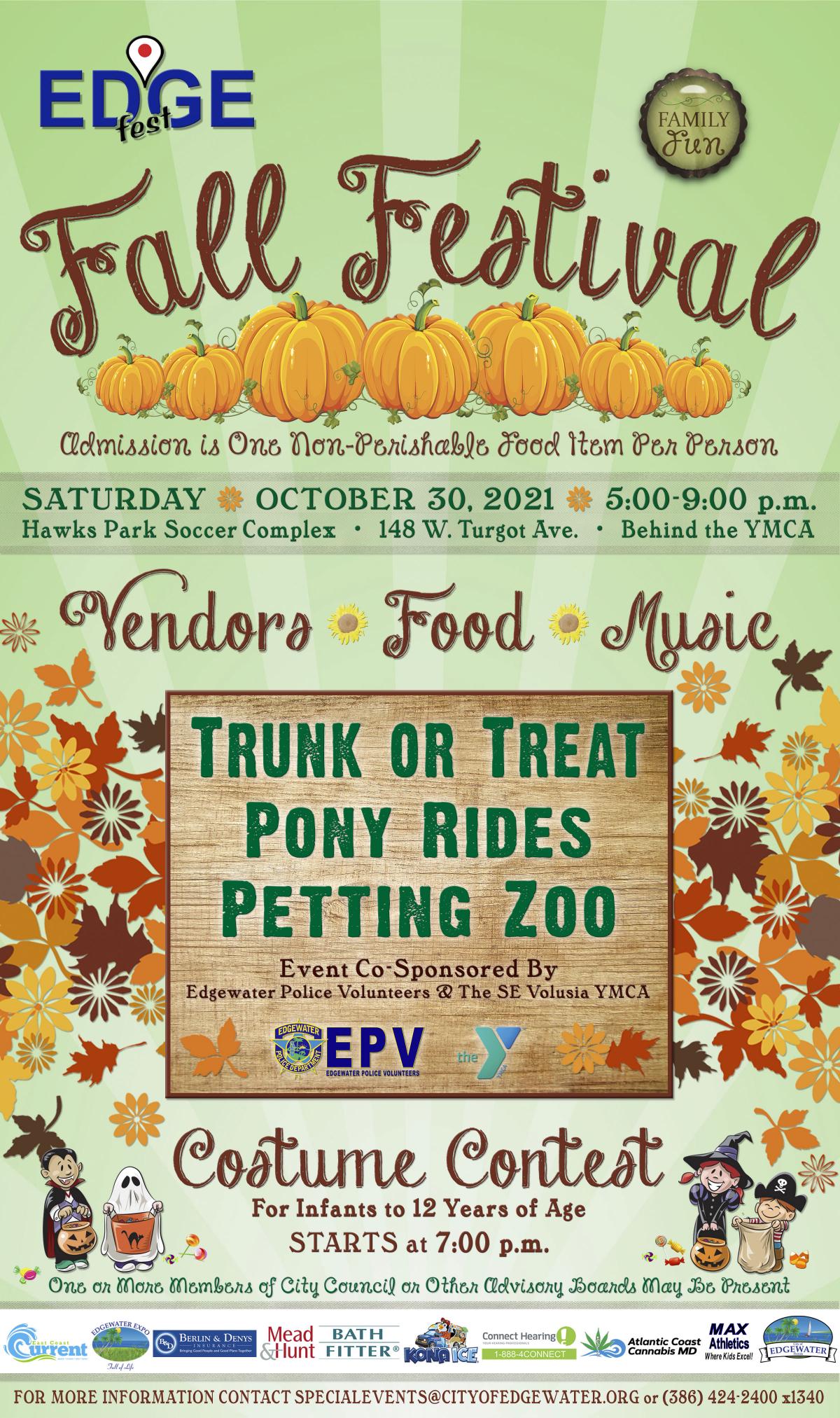 EDGEfest Fall Festival 10/30/2021 EDGEfest Fall Festival Flyer