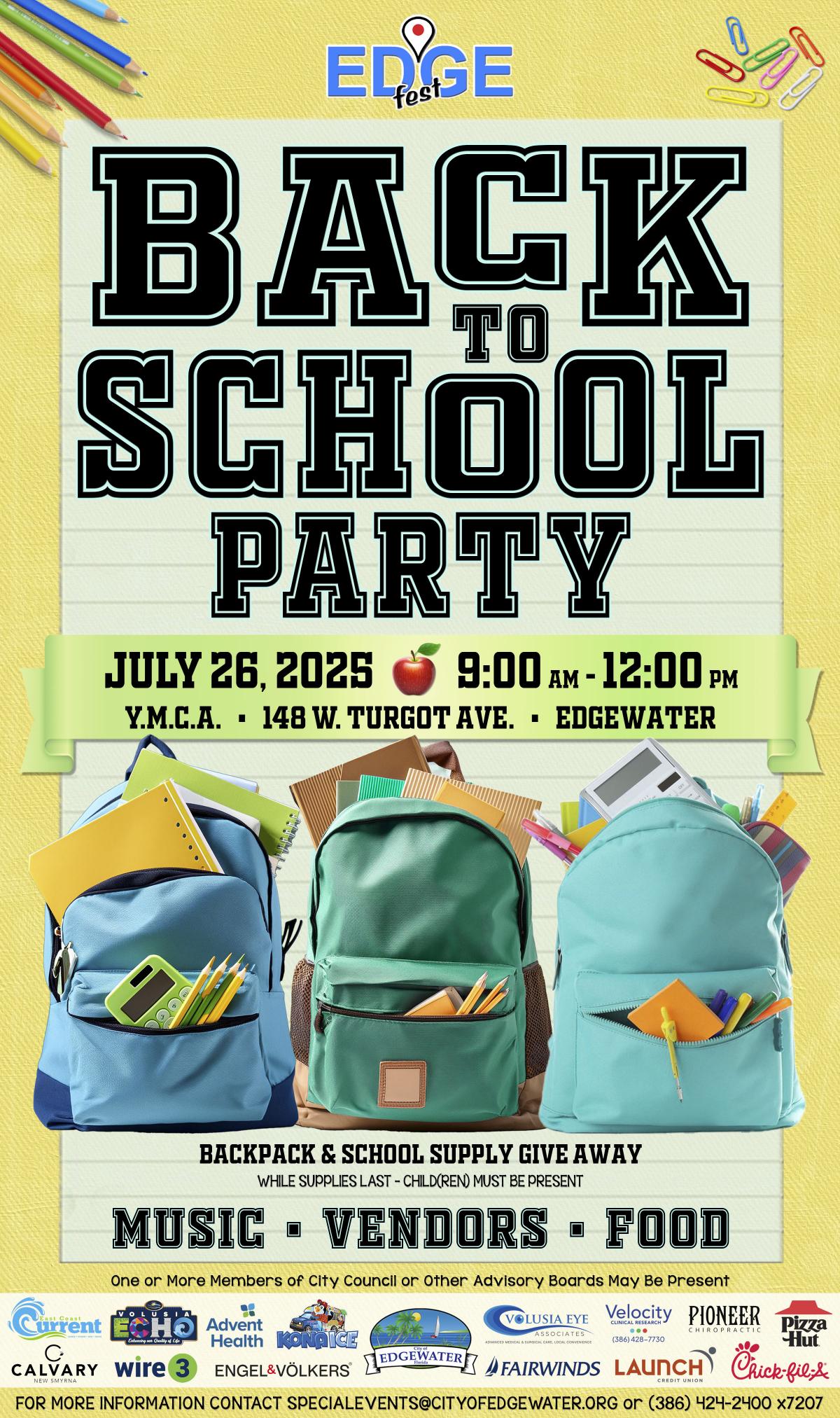 Back to School Party Flyer Back to School Party Flyer