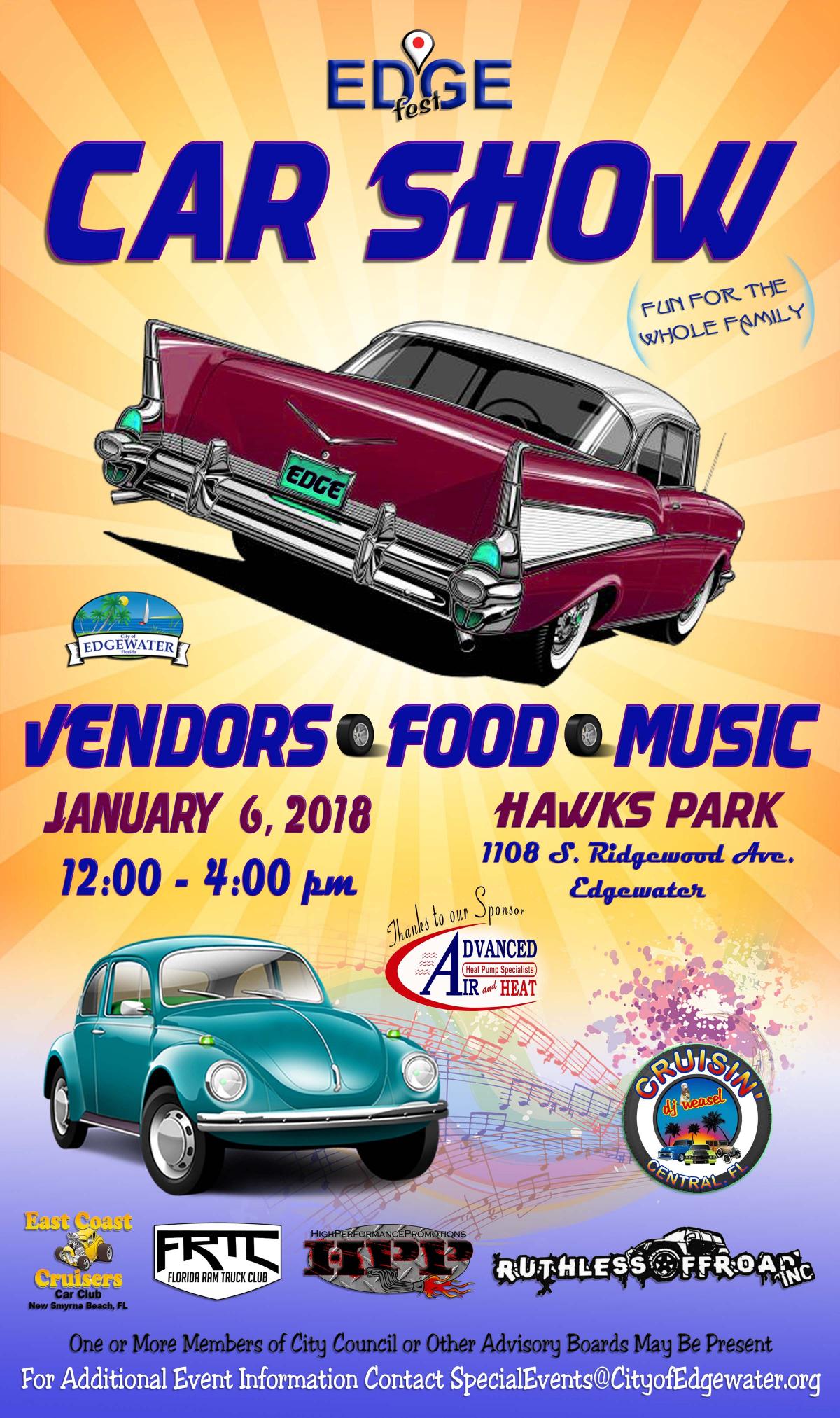 Edgefest Event Classic Car Show City Of Edgewater Florida