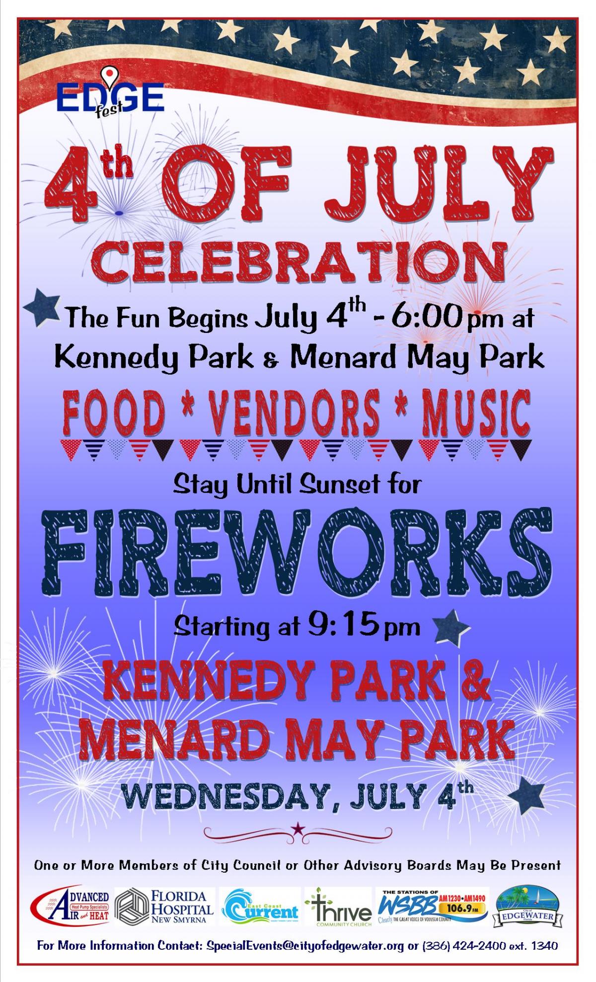 4th of July Celeberation Flyer