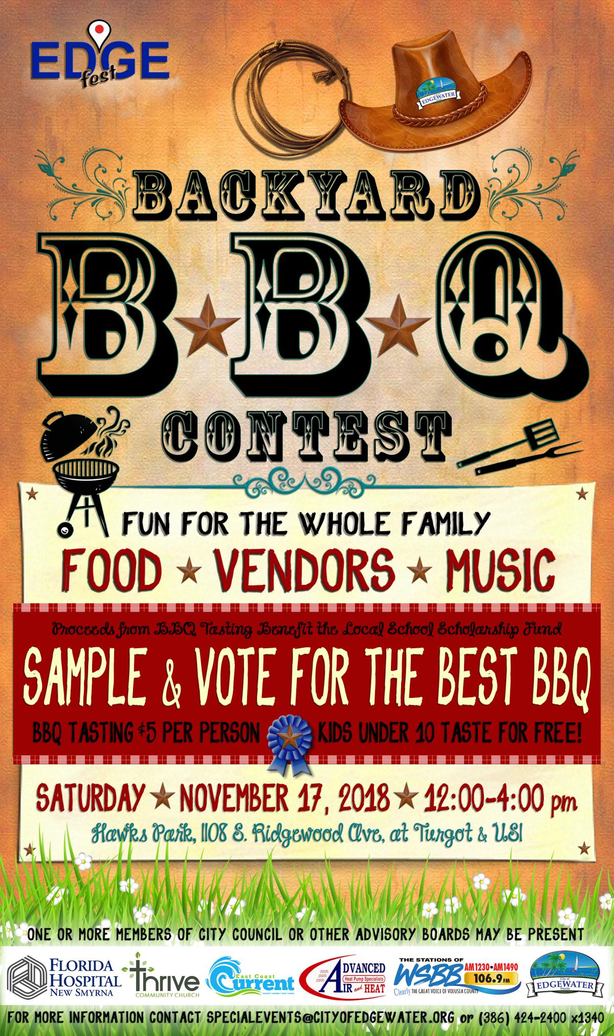 EdgeFest Event Backyard BBQ Contest City of Edgewater Florida
